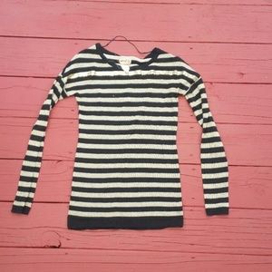 Ann-Taylor-Womens-Medium-Brown-Black-Striped-Long